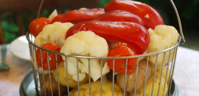 Gotowane warzywa na parze