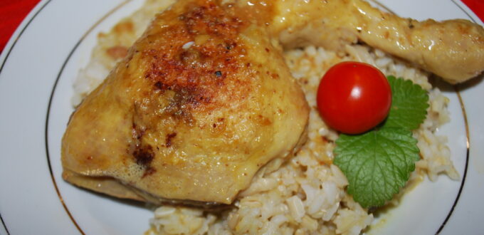 Udka z kurczaka w sosie orzechowym