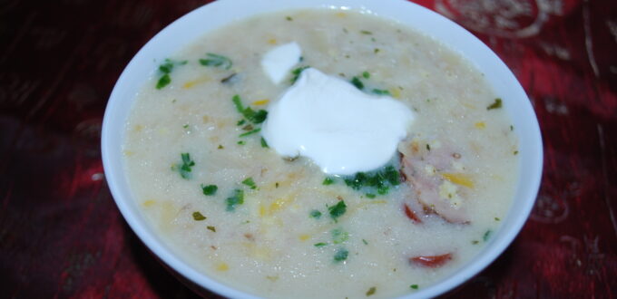 Krupnik z kaszą jaglaną