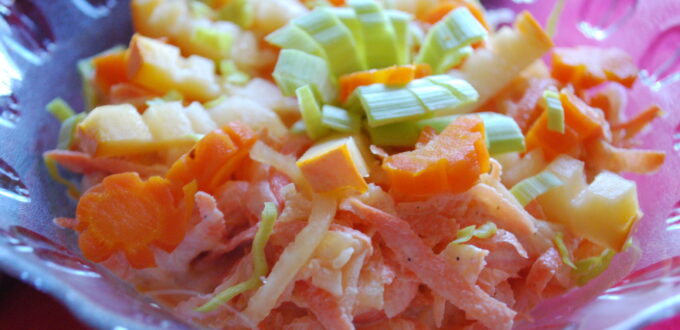 Surówka z dyni i marchewki.