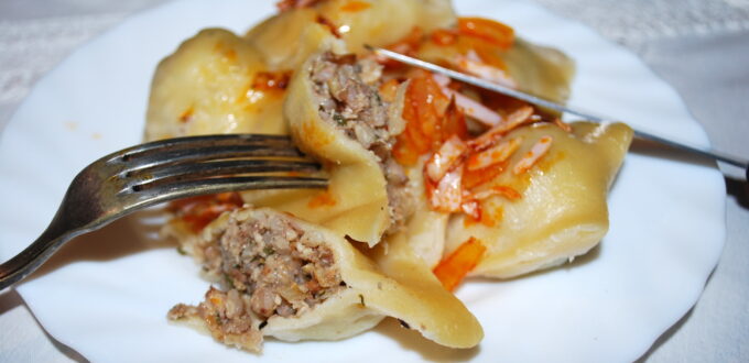 Poduszki z kaszą gryczaną i mięsem