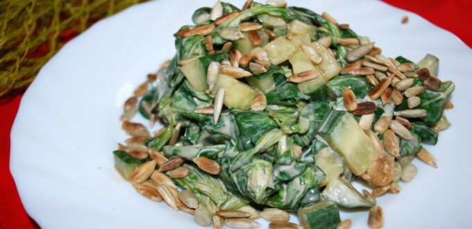 Roszponka z zielonym ogórkiem