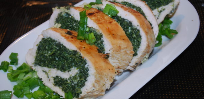 Roladki drobiowe z szpinakiem