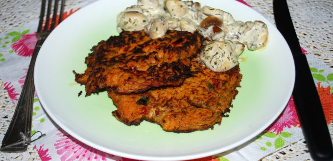 Placki z batatów z papryką